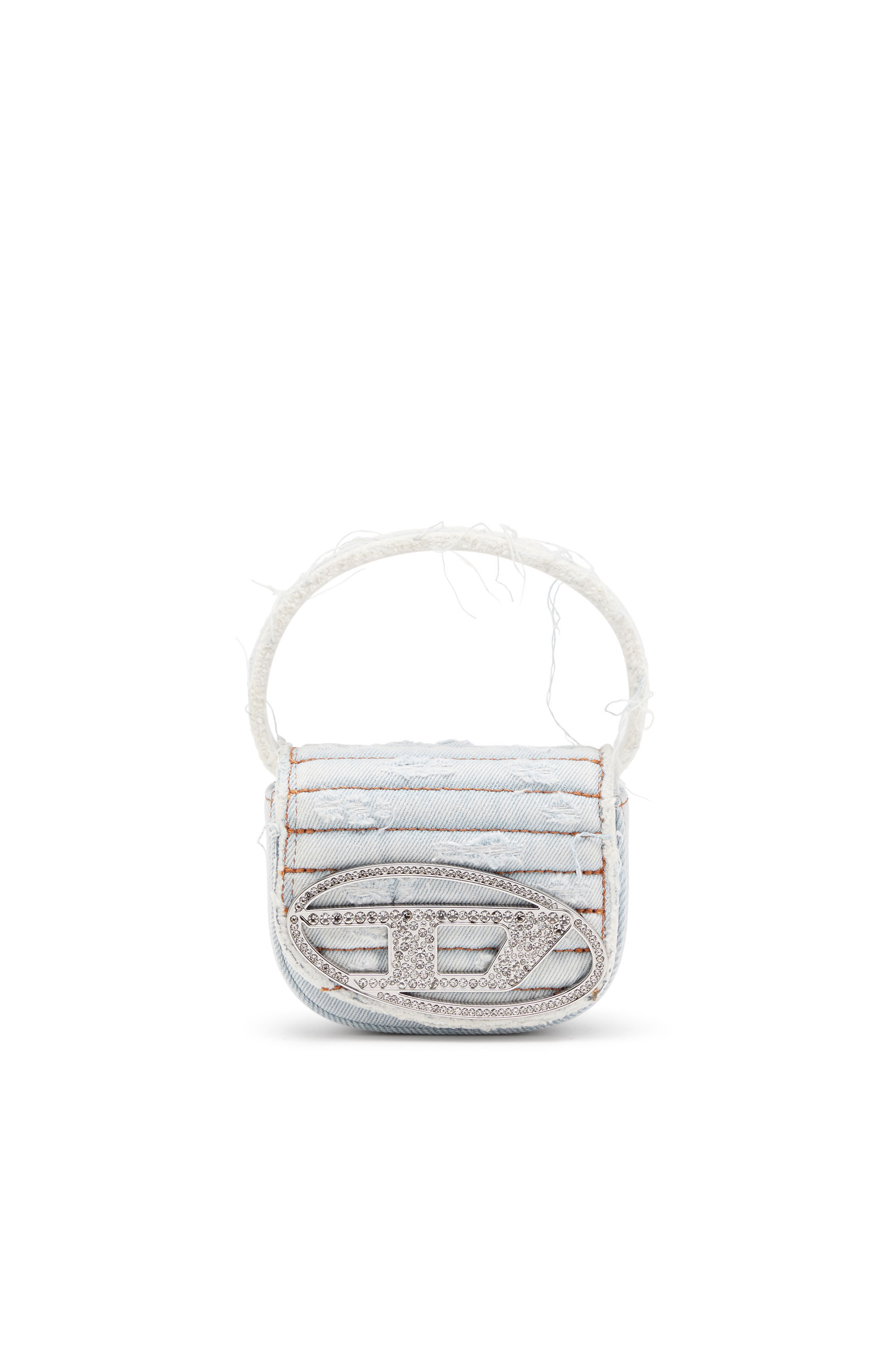 Diesel - 1DR XS, Woman's 1DR XS-Iconic mini bag in denim and leather in Light Blue - 1